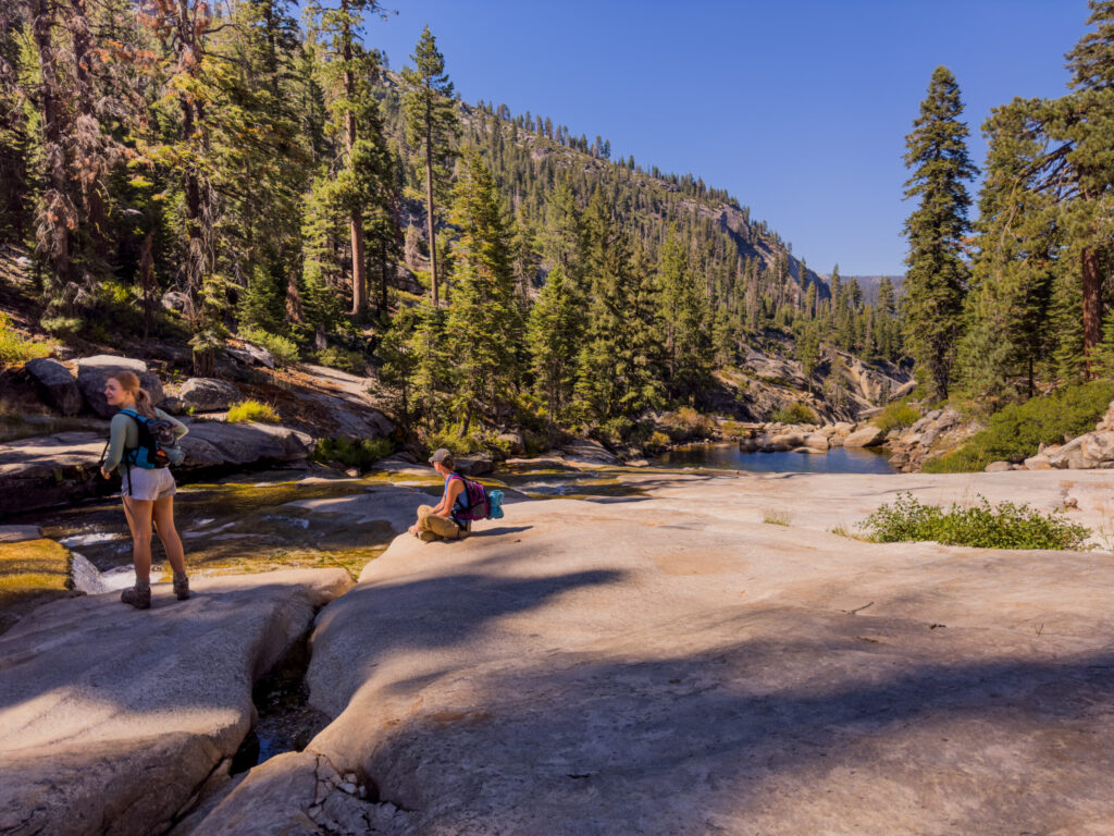 Girls near Illilouette Creek Bridge on Panorama Trail @ Yosemite National Park (2024)