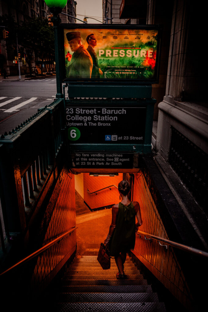 Carrie entering a Subway Station in New York City (2026)