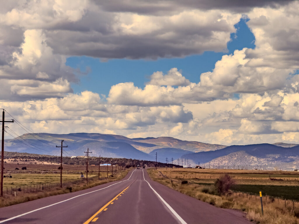 US-160 Westbound Approach & San Juan Horizon — San Luis Valley, Colorado (2026)