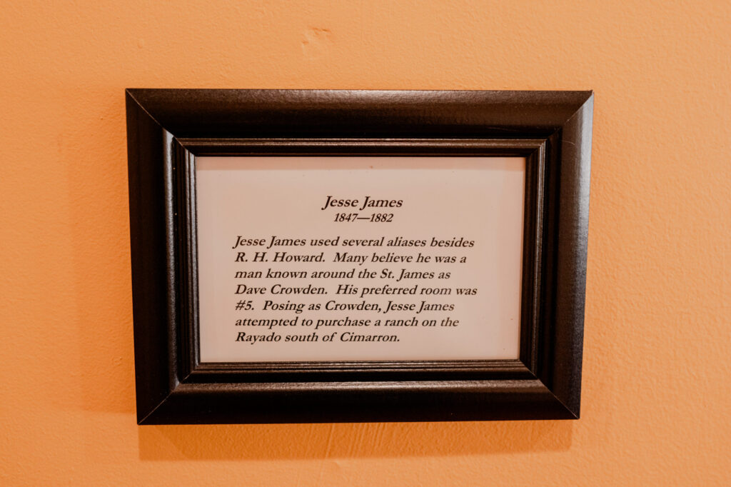 Jesse James Room #5 Historic Plaque — Cimarron, New Mexico (2026)