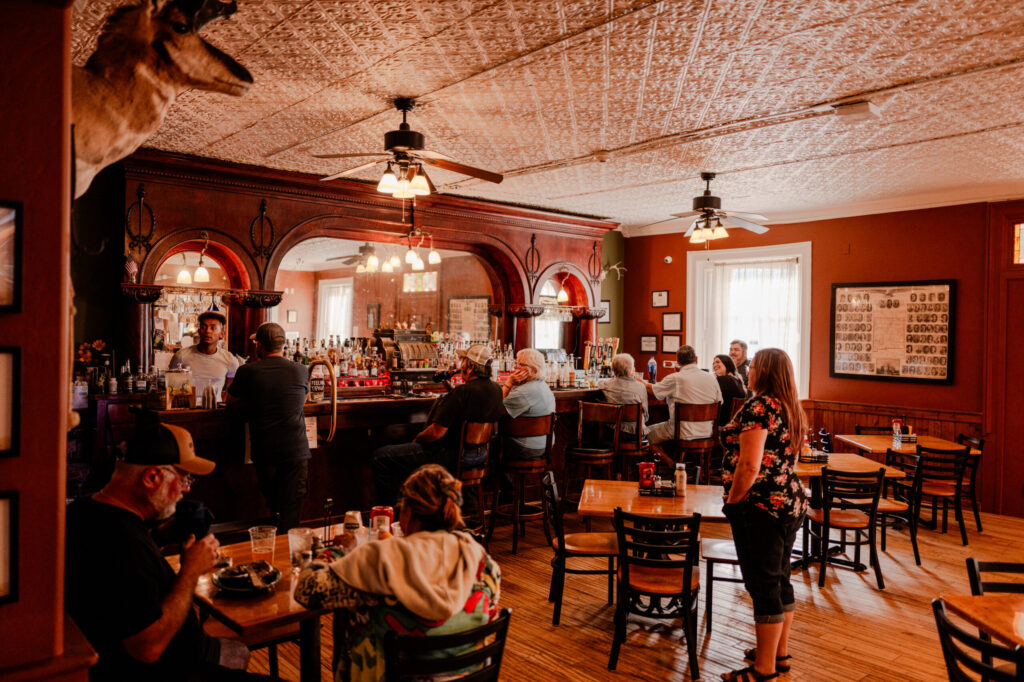 1872 Saloon Bar & Pressed Tin Ceiling — Cimarron, New Mexico (2026)