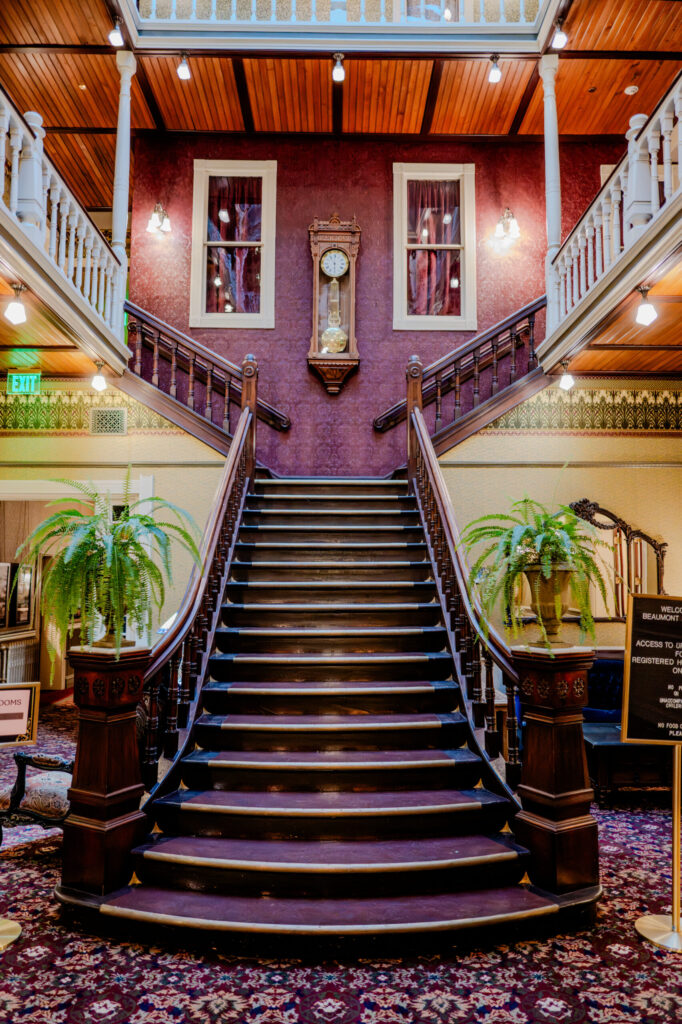 Grand Double Staircase & Atrium Lobby — Ouray, Colorado (2026)