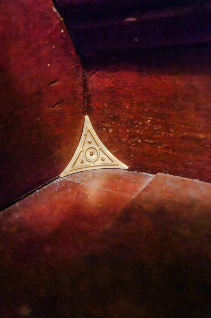 Ornate Brass Stair Dust Corner Guard Detail — Ouray, Colorado (2026