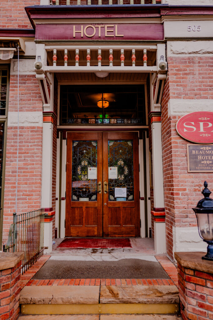 Stained Glass Double Doors & Hotel Main Entrance — Ouray, Colorado (2026)