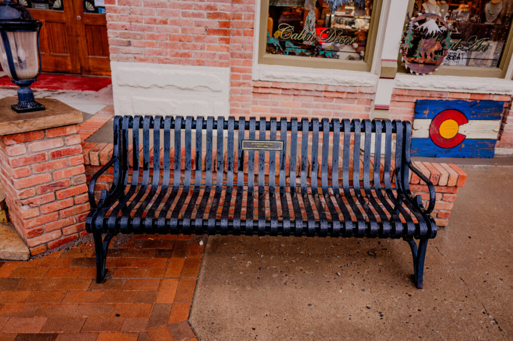 Historic Beaumont Hotel Bench & Brick Facade — Ouray, Colorado (2026)