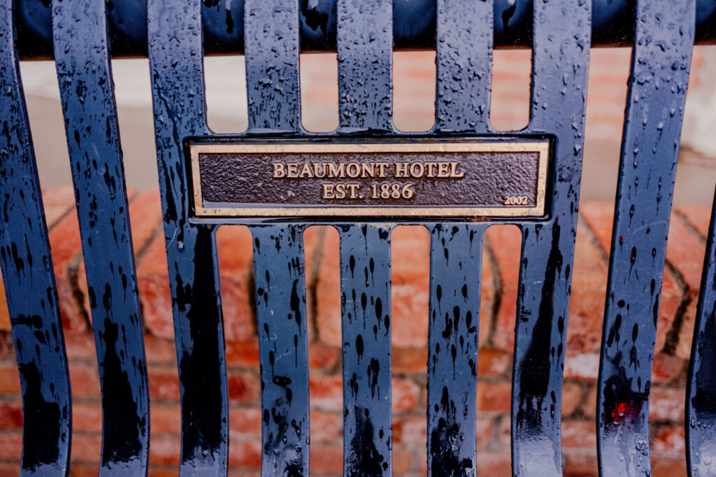 Beaumont Hotel Est. 1886 Brass Bench Plaque — Ouray, Colorado (2026)