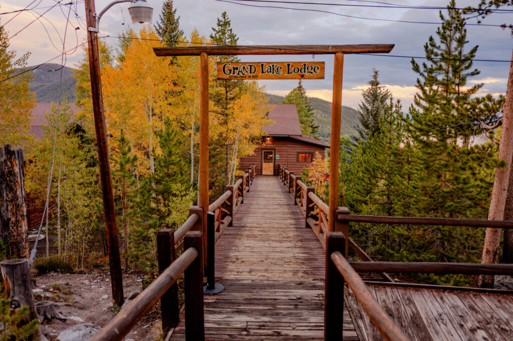 Color at the Rear Entrance to Grand Lake Lodge - Grand Lake, Colorado