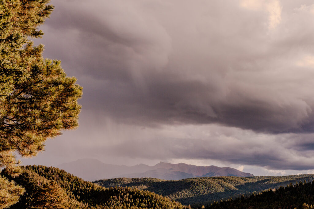 Pikes Peak Massif & Storm Clouds — Green Mountain Falls, Colorado (2026)